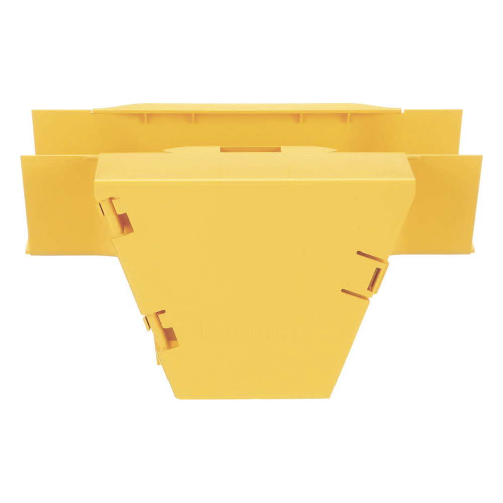Accesorio en T con Conexión Horizontal y Bajada Vertical a 90º, Para Canaletas FiberRunner™ 4x4, Color Amarillo - Imagen 2