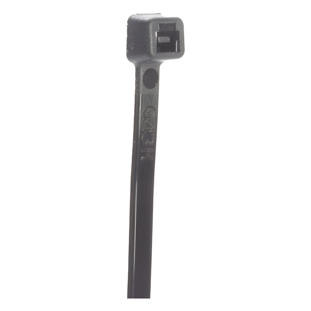 Cincho STRONGHOLD, 370 mm largo x 4.8mm ancho, Tensión 50 lb (222 N) Nylon 6,6 Color Negro, Paquete de 100 Piezas - Imagen 2