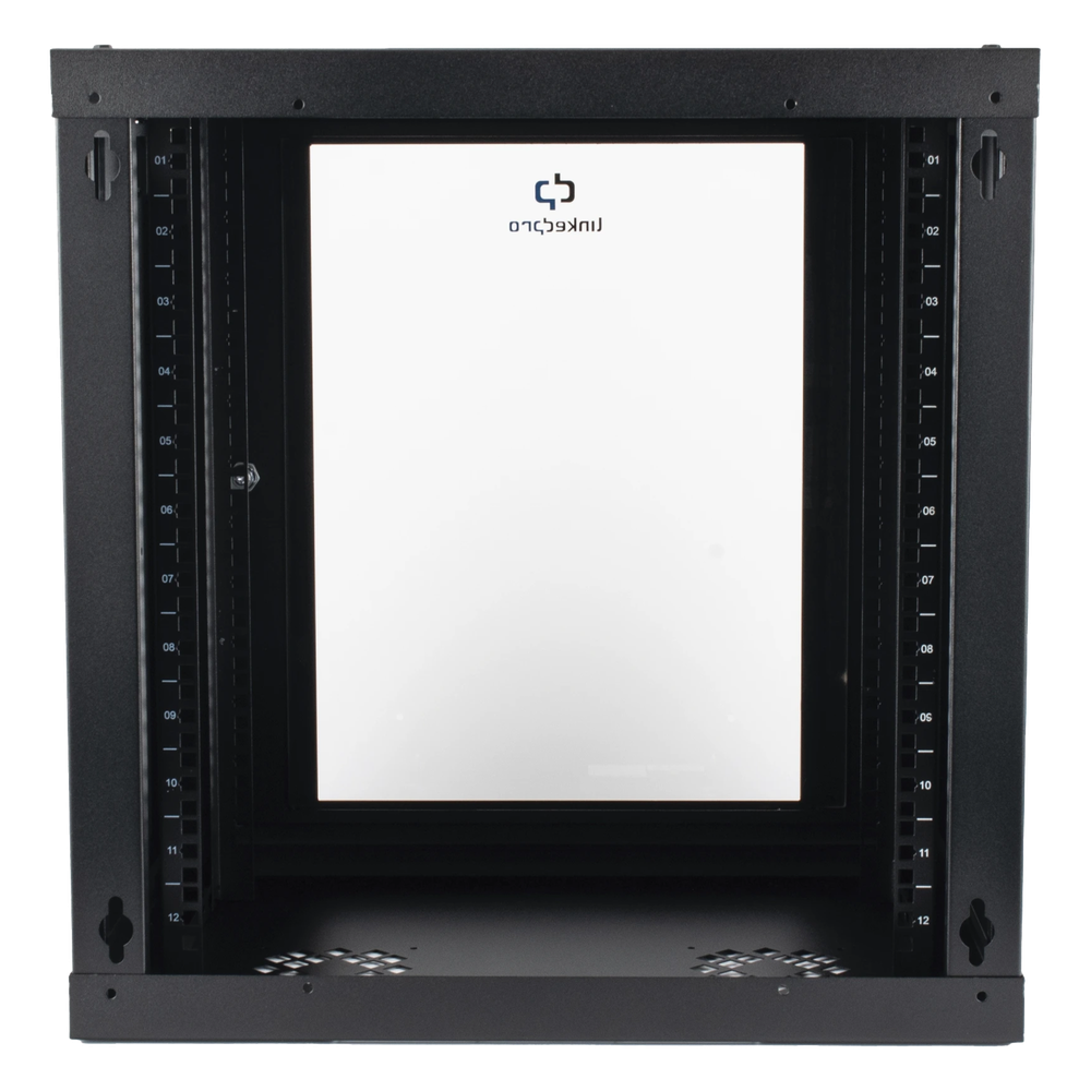 Gabinete de Pared con Puerta de Cristal Templado, 455mm de Profundidad, 12U Rack de 19'', Acero Reforzado - Imagen 2