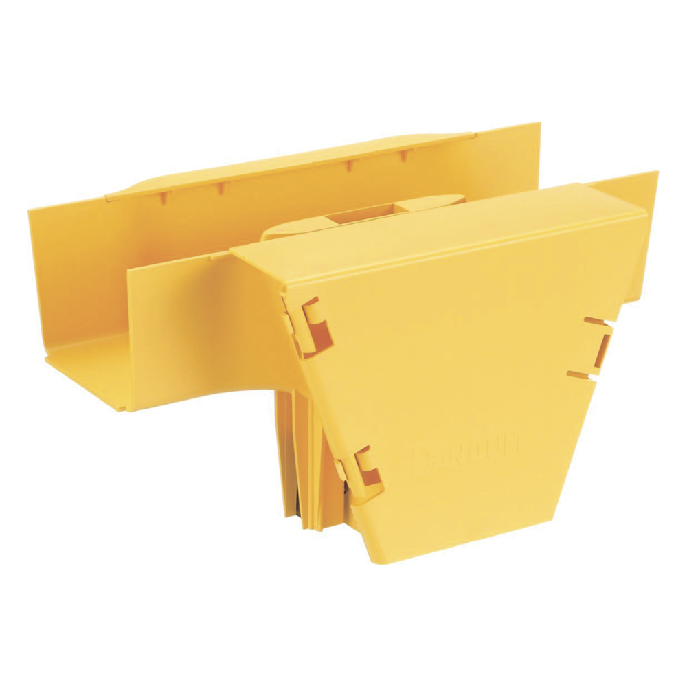 Accesorio en T con Conexión Horizontal y Bajada Vertical a 90º, Para Canaletas FiberRunner™ 4x4, Color Amarillo - Imagen 3
