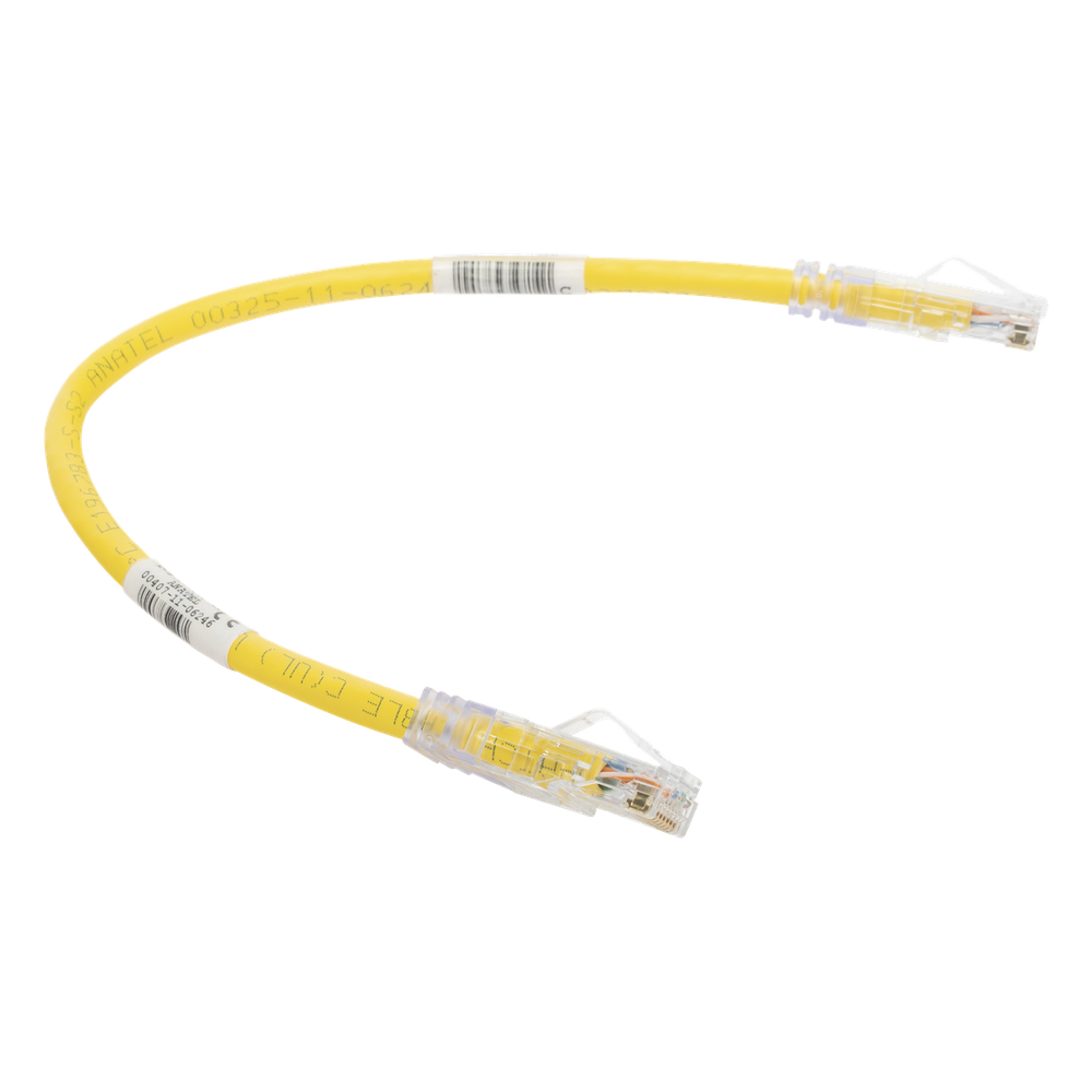 Cable de Parcheo TX6, UTP Cat6, 24 AWG, CM, Color Amarillo, 0.3 Metros (1 Pie) - Imagen 2