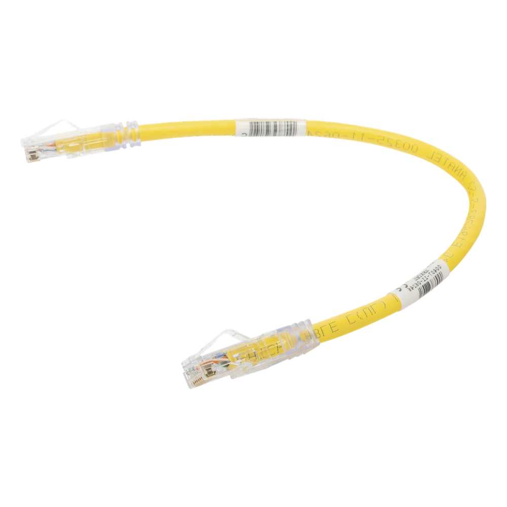 Cable de Parcheo TX6, UTP Cat6, 24 AWG, CM, Color Amarillo, 0.3 Metros (1 Pie) - Imagen 3