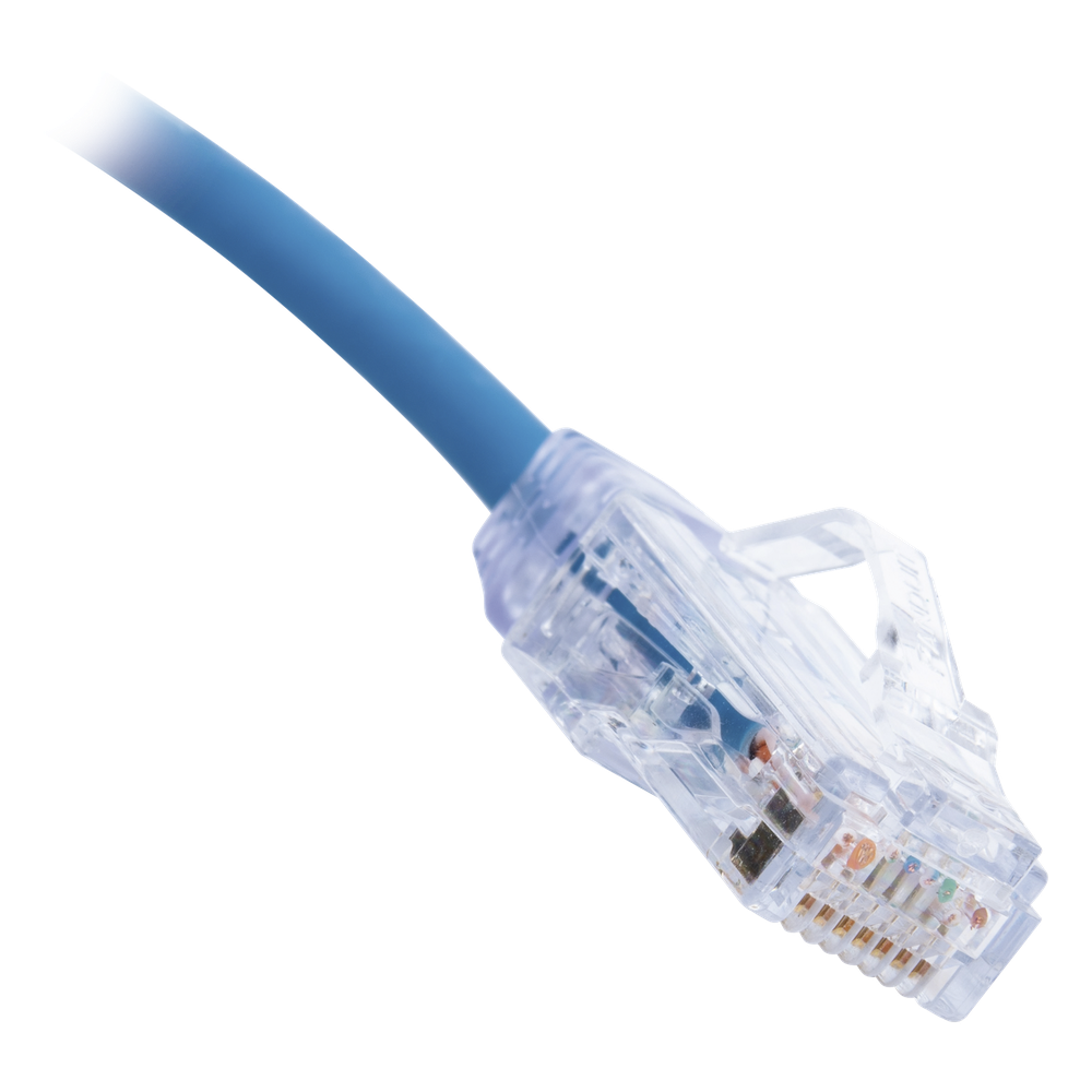 Cable de Parcheo TX6, UTP Cat6, Diámetro Reducido (28AWG), Color Azul, 0.3 Metros (1 Pie) - Imagen 2