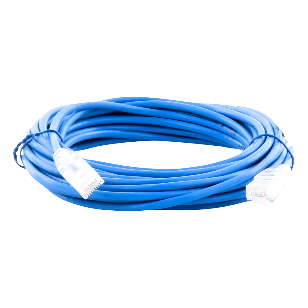 Cable de Parcheo Slim UTP Cat6A - 7 Metros (22.97 Pies) Azul, Diámetro Reducido (28 AWG) - Imagen 2