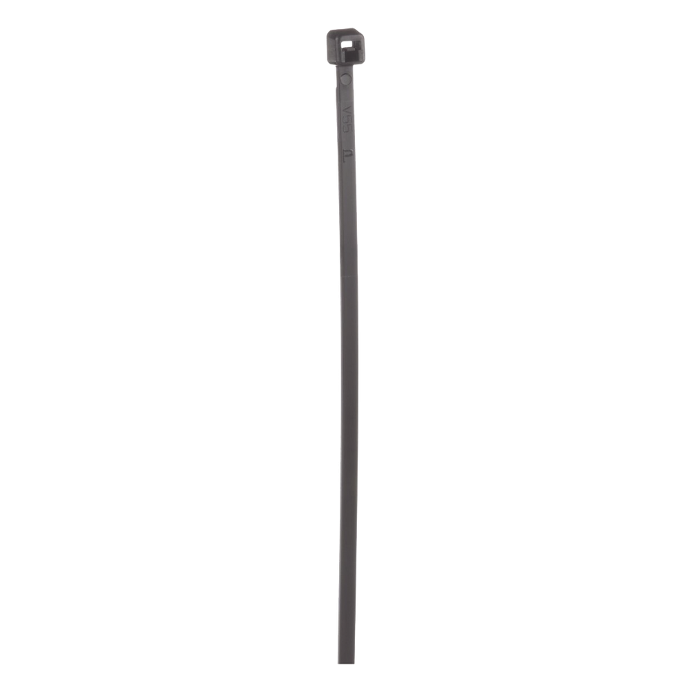 Cincho de Nylon 6.6 de Bloqueo, 203 mm largo x 2.5mm ancho, Color Negro, Exterior Resistente a Rayos UV, Paquete de 100pz - Imagen 2