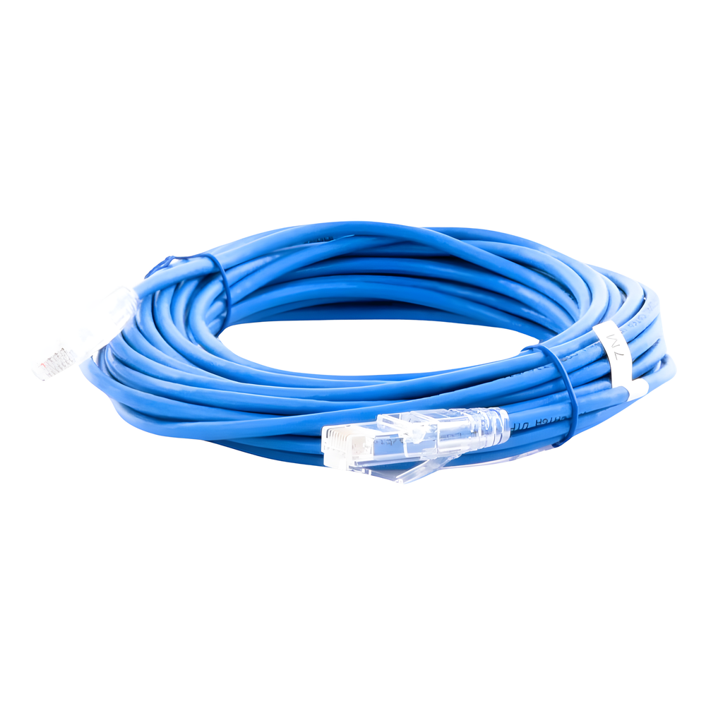 Cable de Parcheo Slim UTP Cat6A - 7 Metros (22.97 Pies) Azul, Diámetro Reducido (28 AWG) - Imagen 3