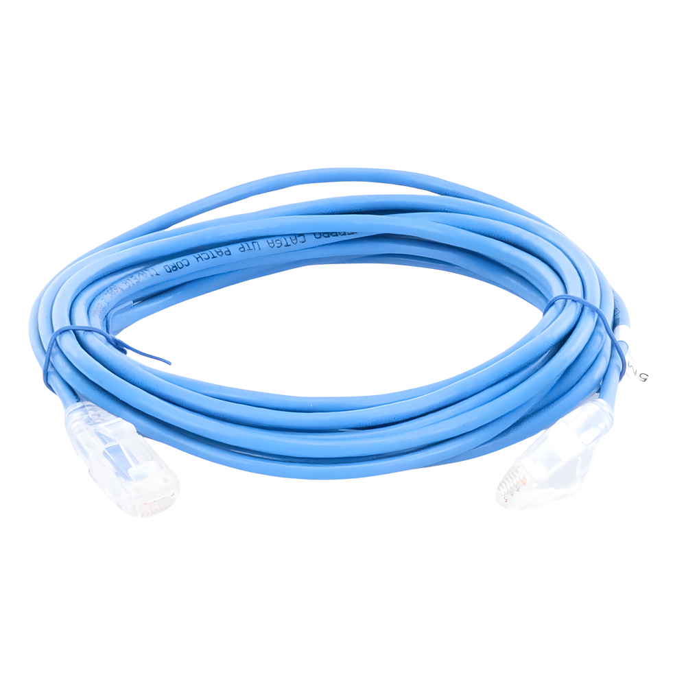 Cable de Parcheo Slim UTP Cat6A - 3 Metros (9.84 Pies) Azul, Diámetro Reducido (28 AWG) - Imagen 3