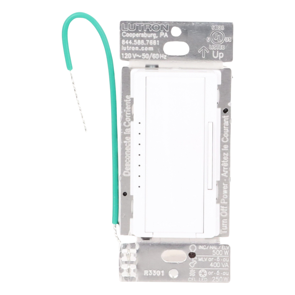 Atenuador de pared Maestro RF PRO de 120 V, 250 W en LED o 500 W incandescente, fase seleccionable y neutro opcional, para RadioRA 2, RA2 Select y RadioRA 3 - Imagen 3
