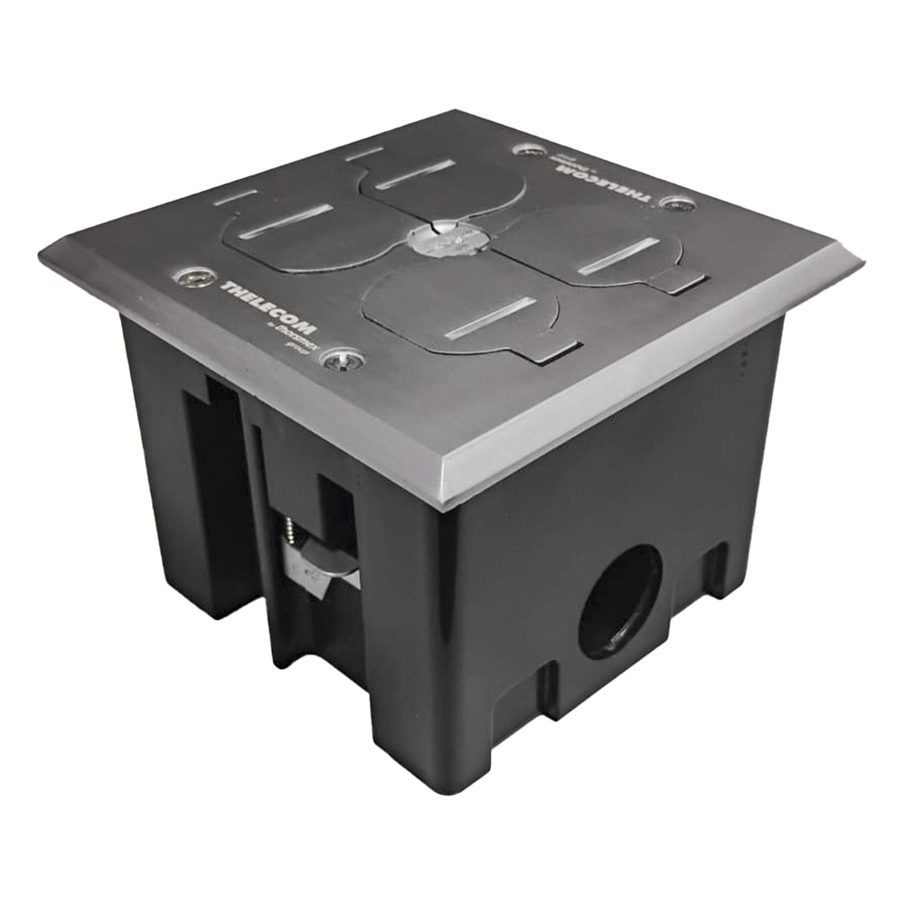 Caja de Piso con Tapa Abatible de Aluminio para| Energía + Voz/Datos para uso en Interior - Imagen 3