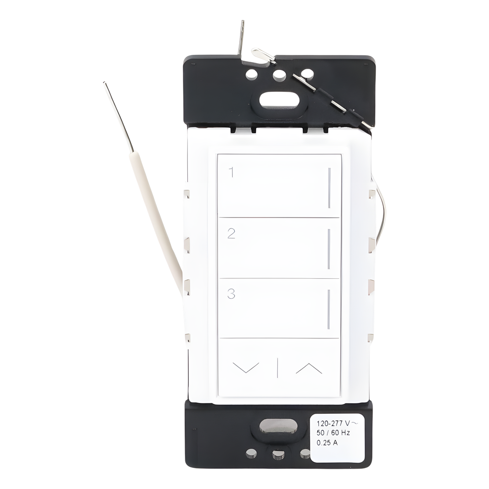 Teclado inalámbrico Sunnata RF de 3 botones con subir/bajar para escenas de iluminación, sistema RadioRA 3 - Imagen 3