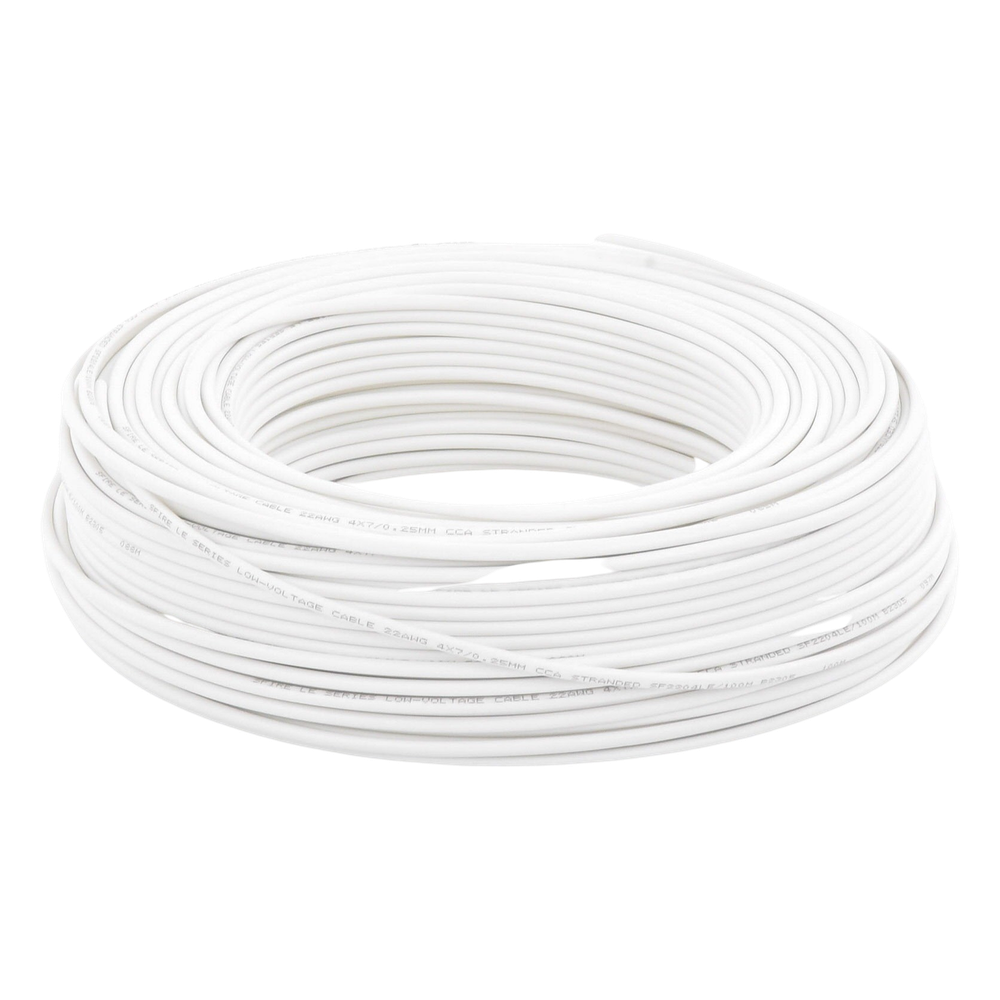 Bobina de 100 m (328 ft) / Cable para Alarma 4x22 AWG / CCA / Blanco - Imagen 3