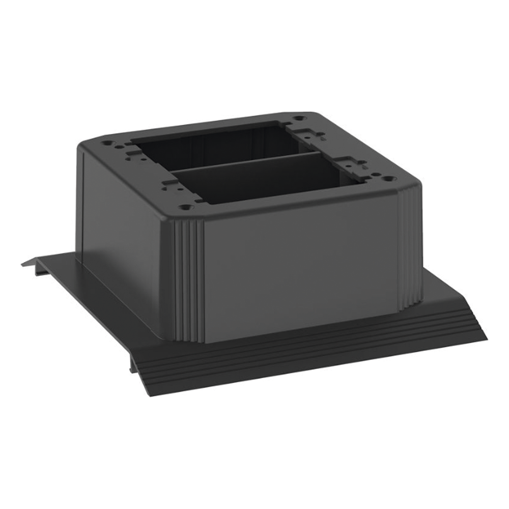Caja de Conexión Doble, Para Uso con Canaleta de Piso AFR4BCBL6, Material PVC Rígido, Color Negro - Imagen 3