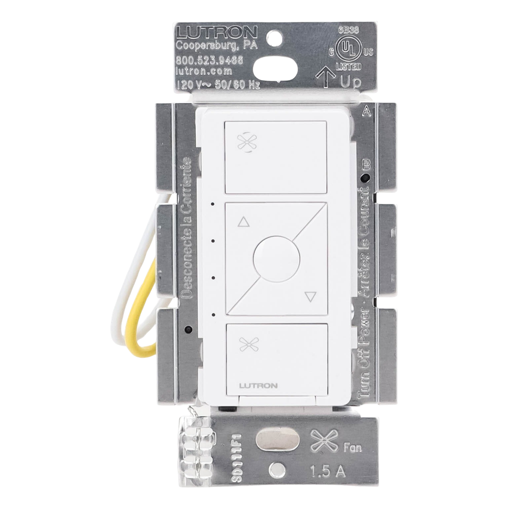 Control de velocidad inalámbrico Caseta Wireless para ventilador de techo de paletas, 120 V, 1.5 A, unipolar, requiere neutro, color blanco - Imagen 4