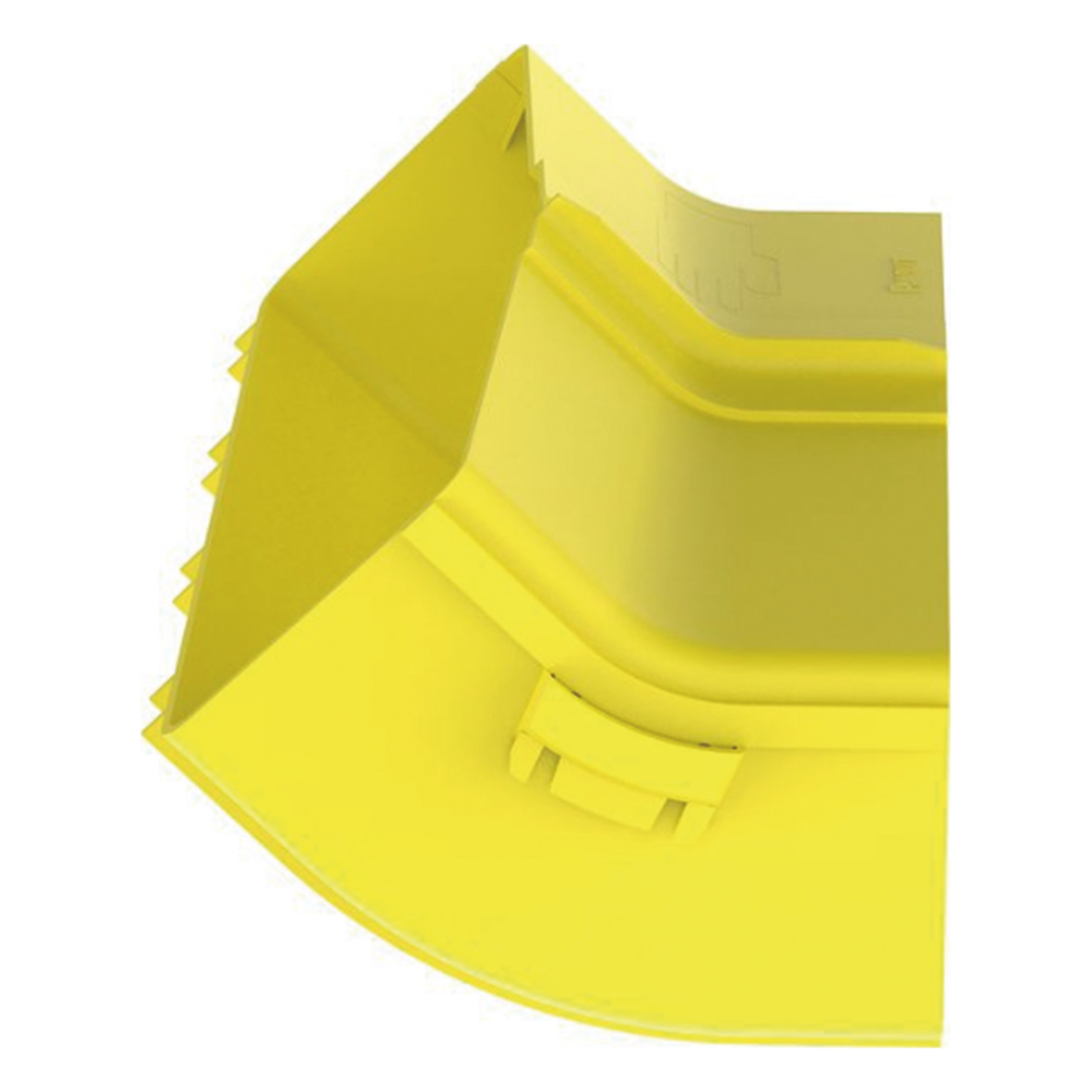 Bajada Vertical Interior de 45º con Tapa, Para uso con Canaletas 12X4 FiberRunner™, Color Amarillo - Imagen 4
