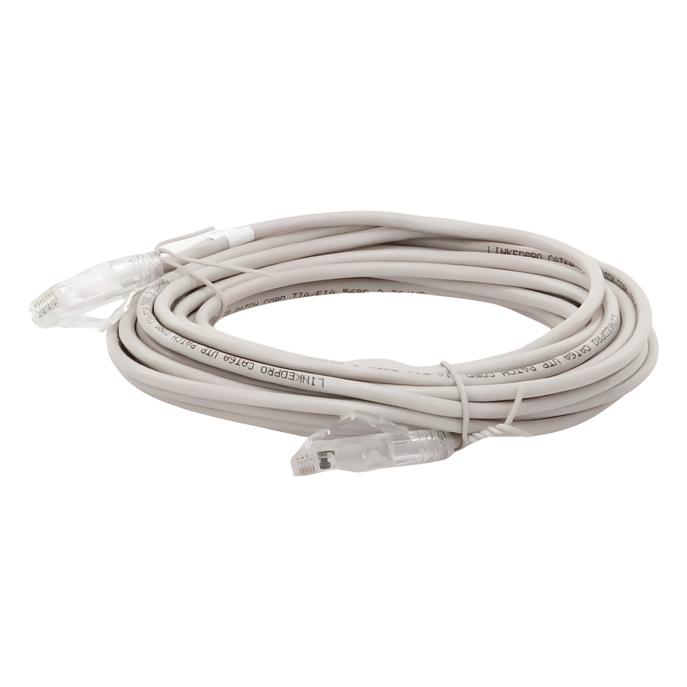 Cable de Parcheo Slim UTP Cat6A - 7 Metros (22.97 Pies) Gris, Diámetro Reducido (28 AWG) - Imagen 5