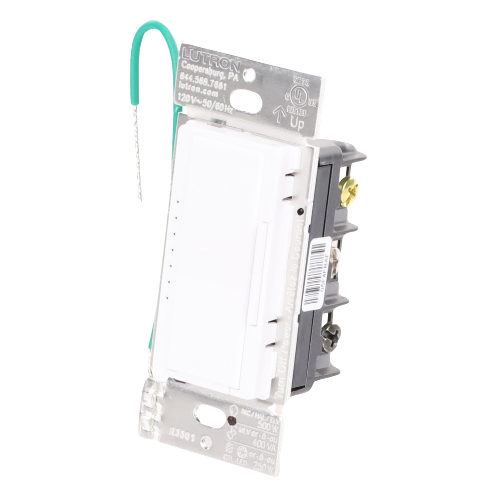 Atenuador de pared Maestro RF PRO de 120 V, 250 W en LED o 500 W incandescente, fase seleccionable y neutro opcional, para RadioRA 2, RA2 Select y RadioRA 3 - Imagen 5