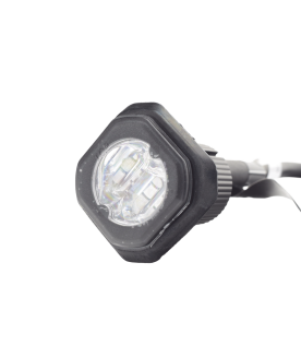 Estrobo Empotrable de 6 LED, Rojo/Azul, Lente Transparente