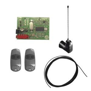 Kit Receptor inalámbrico con antena / Hasta 45M en linea de vista / INCLUYE dos controles y 3 metros de cable RG58 para la antena
