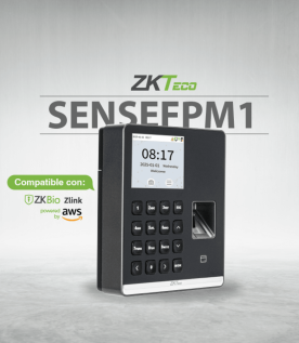 Terminal Biométrica de Asistencia / Huella Digital y RFID / 500 Usuarios / Pantalla 2.8" / WiFi / ZKBio Zlink / USB