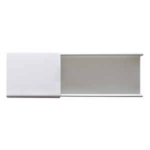 Canaleta blanca sin división, de PVC auto extinguible, 48 x 16 x tramo 2.5m (6101-01260