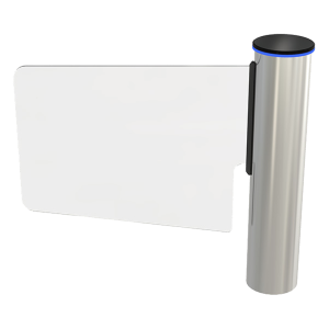 Torniquete Tipo Ala o Bandera Fabricado en Acero Inoxidable 304 con Hoja de Cristal Templado / Acceso Bidireccional con Corona LED
