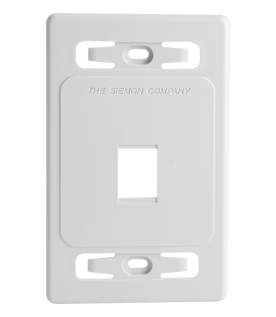 Placa de Pared Modular MAX, de 1 Salida, Color Blanco, Version Bulk (Sin Empaque Individual)