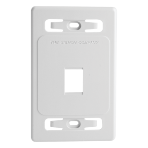 Placa de Pared Modular MAX, de 1 Salida, Color Blanco, Version Bulk (Sin Empaque Individual)