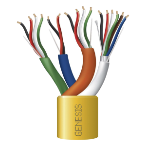 Carrete de Cable de 305 Metros (1000 Pies) / Color Amarillo / Compuesto por 6x22 AWG blindado, 4x18 AWG, 4x22 AWG, y 2x22 AWG / Para Aplicaciones en Control de Acceso