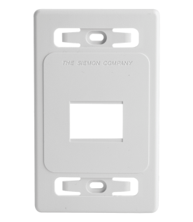 Placa de Pared Modular MAX, de 2 Salidas, Color Blanco, Versión Bulk (Sin Empaque Individual)