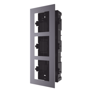 Base de 3 Espacios para EMPOTRAR Módulos de Videoporteros Hikvision
