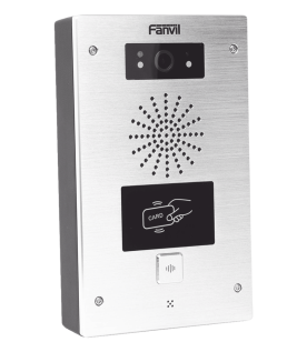 Video portero IP, 2 líneas SIP, 2 relevadores, lector de tarjeta RFID, Compatible con NVR Hikvision por Onvif, con botón para llamada, anti-vandálico, PoE, IP65 e IK10, PoE