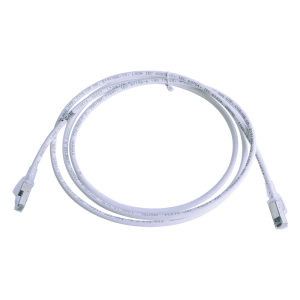Patch Cord Z-MAX Cat6A S/FTP, CM/LS0H, 2.13 Metros (7 Pies), Color Blanco, Versión Bulk (Sin Empaque Individual)