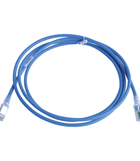 Patch Cord Z-MAX Cat6A S/FTP, CM/LS0H, 2.13 Metros (7 Pies), Color Azul, Versión Bulk (Sin Empaque Individual)