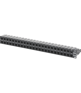 Patch Panel Z-Max de 48 Puertos, Blindado, Precargado con Jacks Categoría 6A, Plano, 1UR