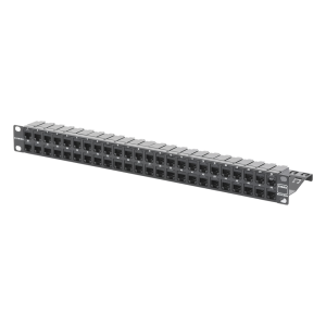 Patch Panel Z-Max de 48 Puertos, Blindado, Precargado con Jacks Categoría 6A, Plano, 1UR