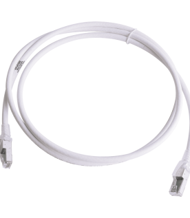 Patch Cord Z-MAX Cat6A S/FTP, CM/LS0H, 1.52 Metros (5 Pies), Color Blanco, Versión Bulk (Sin Empaque Individual)