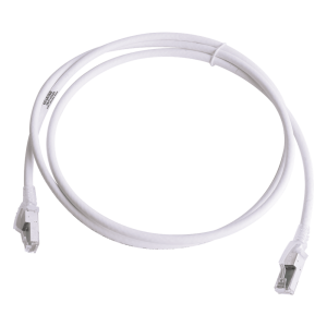 Patch Cord Z-MAX Cat6A S/FTP, CM/LS0H, 1.52 Metros (5 Pies), Color Blanco, Versión Bulk (Sin Empaque Individual)