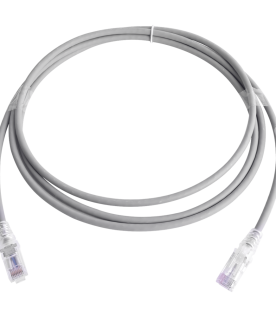 Patch Cord MC6 Modular Cat6 UTP, CM/LS0H, 2.13 Metros (7 Pies), Color Gris, Versión Bulk (Sin Empaque Individual)