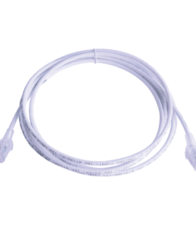 Patch Cord MC6 Modular Cat6 UTP, CM/LS0H, 3.05 Metros (10 Pies), Color Blanco, Versión Bulk (Sin Empaque Individual)