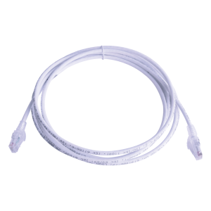 Patch Cord MC6 Modular Cat6 UTP, CM/LS0H, 3.05 Metros (10 Pies), Color Blanco, Versión Bulk (Sin Empaque Individual)