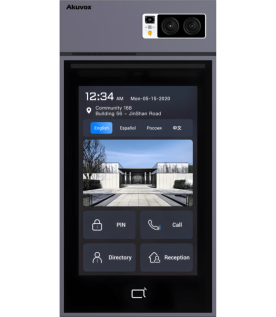 Videoportero Con Lector QR Físico / Incluye Bracket de Instalación / Pantalla 10" LCD / Cámara 5 MP / Acceso Por Rostro, Tarjeta, QR, Bluetooth, NFC, PIN / Llamada a App / Administración En La Nube