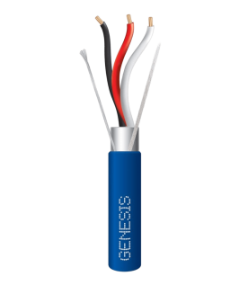 Carrete de 305 Metros (1000 Pies) de Cable 3x18 AWG / Plenum / BLINDADO / Tipo FPLP, CMP, CL3P / Color Azul / Para Aplicaciones en Sistemas de Seguridad, Audio, Control y otras Aplicaciones