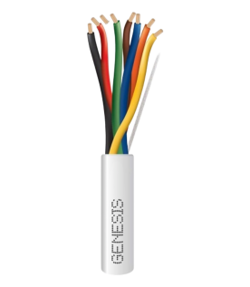 Carrete de 305 Metros (1000 Pies) / Cable de Cobre / 8x18 AWG  / Plenum / Para Interior / Color Blanco / Para Aplicaciones de Alarmas de Intrusión/Control de Acceso/ Automatización / Interfonos y Tv Porteros