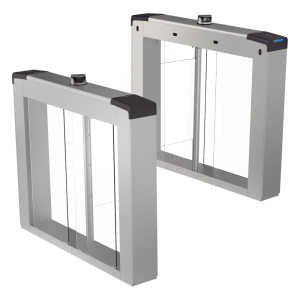 Kit de Torniquetes Swing (NO Incluye Aletas) / Reconocimiento Facial y Lectores de Tarjeta Incluidos / Bidireccional / 5,000,000 MCBF / 4 Pares de dToF / Carriles Seleccionables de 65 o 90 cms (aletas de acrilico no incluidas)