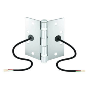 Bisagra de Transferencia Eléctrica SD-H412 / 12-24 VAC/VDC / 4 Hilos 28AWG / Acero Resistente a Vandalismo / Transferencia de Energía y Datos / Reemplazo de Bisagra Estándar
