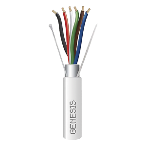 Bobina de 305 m (1000 ft) / Cable para Alarma 6x18 AWG / Blindado / Plenum / Blanco