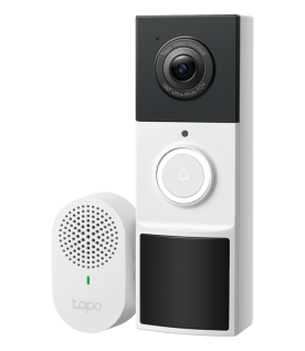 Videoportero Inalámbrico TP-Link Tapo D210 / Resolución 2K 3MP (2304 × 1296px) / Campo de Visión 160° DFOV / Batería 6400mAh Recargable / Detección IA Personas-Vehículos / Visión Nocturna Color /