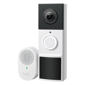 Videoportero Inalámbrico TP-Link Tapo D210 / Resolución 2K 3MP (2304 × 1296px) / Campo de Visión 160° DFOV / Batería 6400mAh Recargable / Detección IA Personas-Vehículos / Visión Nocturna Color /