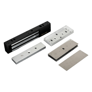 Kit Para Control de Acceso Incluye Chapa Magnética de 600 Lbs / Montaje En "U" Para Puerta de Cristal / Uso Interior / Certificación UL / Color Negro / Diseño Elegante