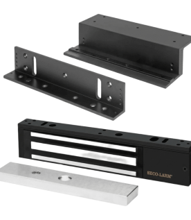 Kit Para Control de Acceso Incluye Chapa Magnética de 600 Lbs / Montaje En Z y L /  Uso Interior / Certificación UL / Color Negro / Diseño Elegante